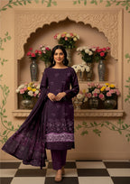 MORNI - Unstitched 3-PCS Embroidered Dhanak