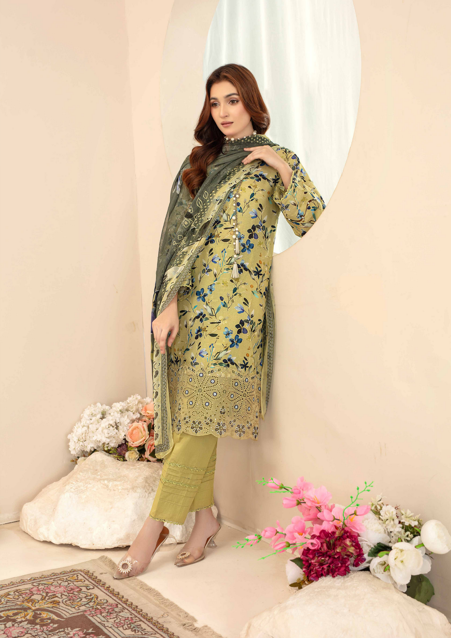 AQAS - Unstitched 3-Piece Digital Printed