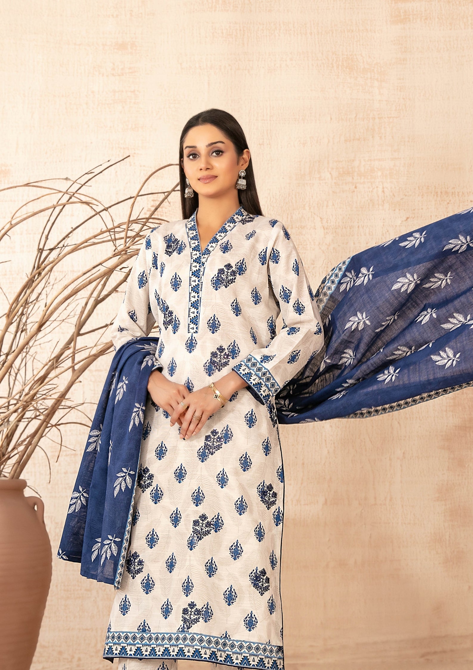 ZIMAL - Unstitched Embroidered Khaddar