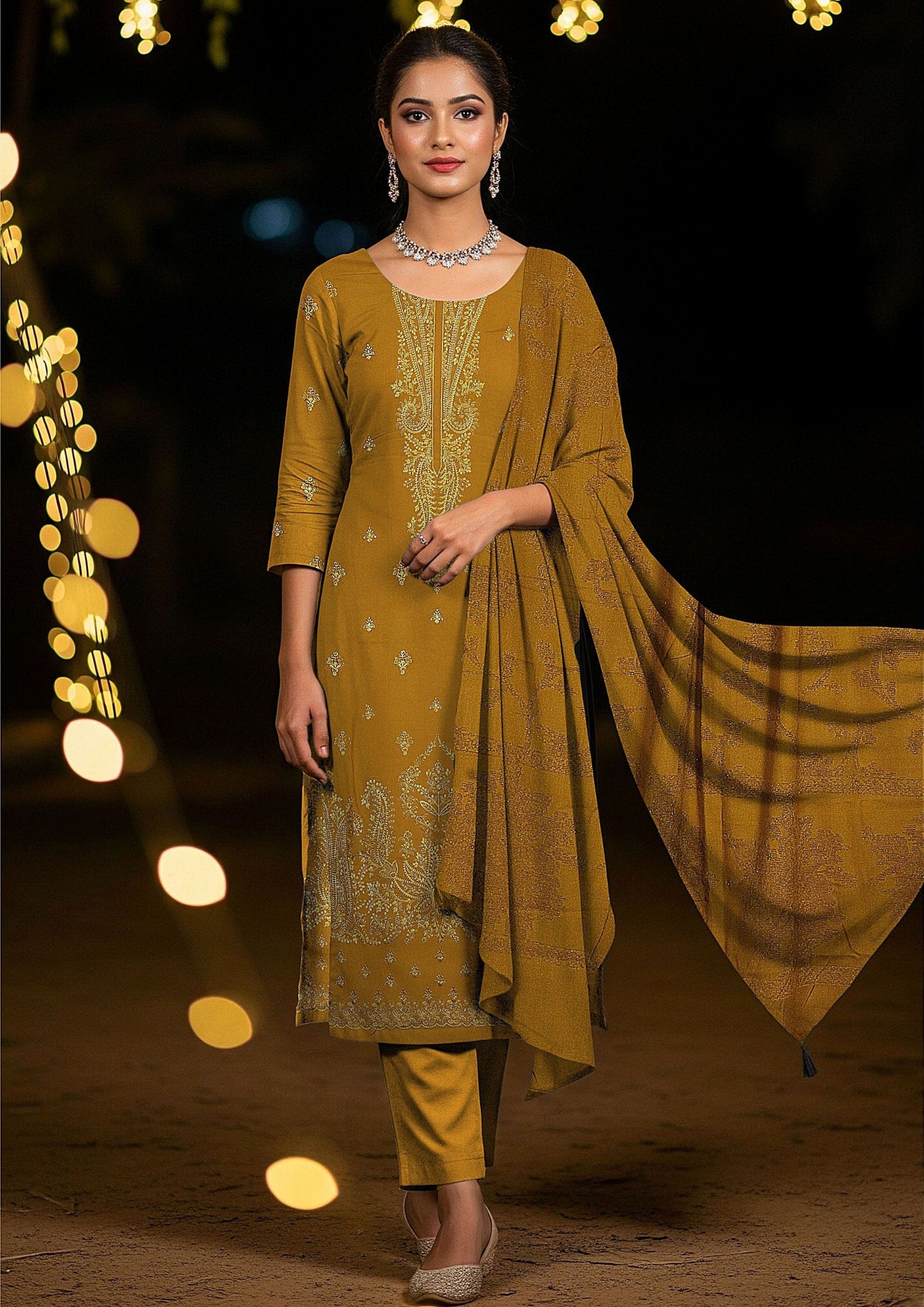 TABASSUM - Embroidered Dhanak
