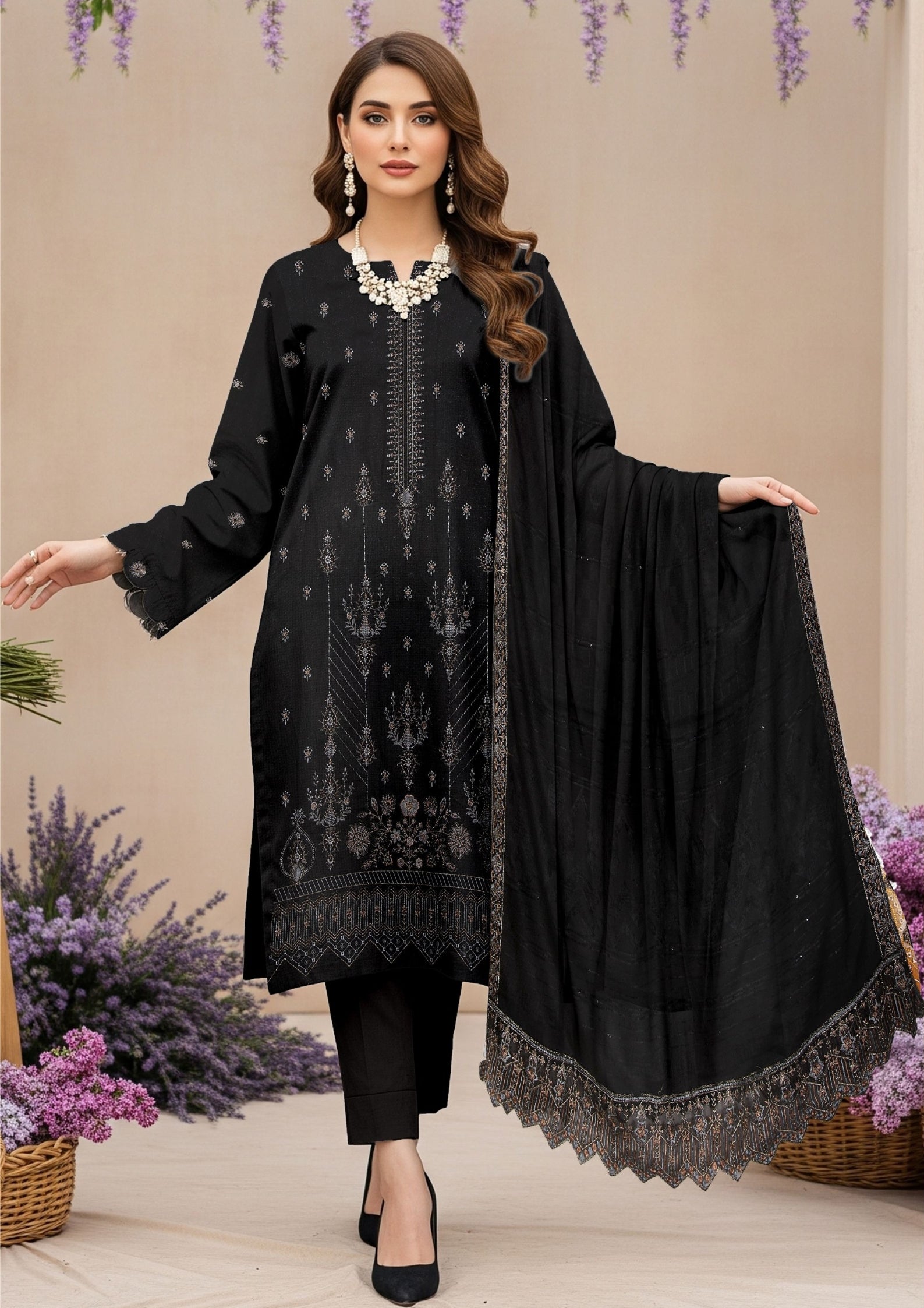 ZAHRA NOOR - Unstitched Chamki Dhanak