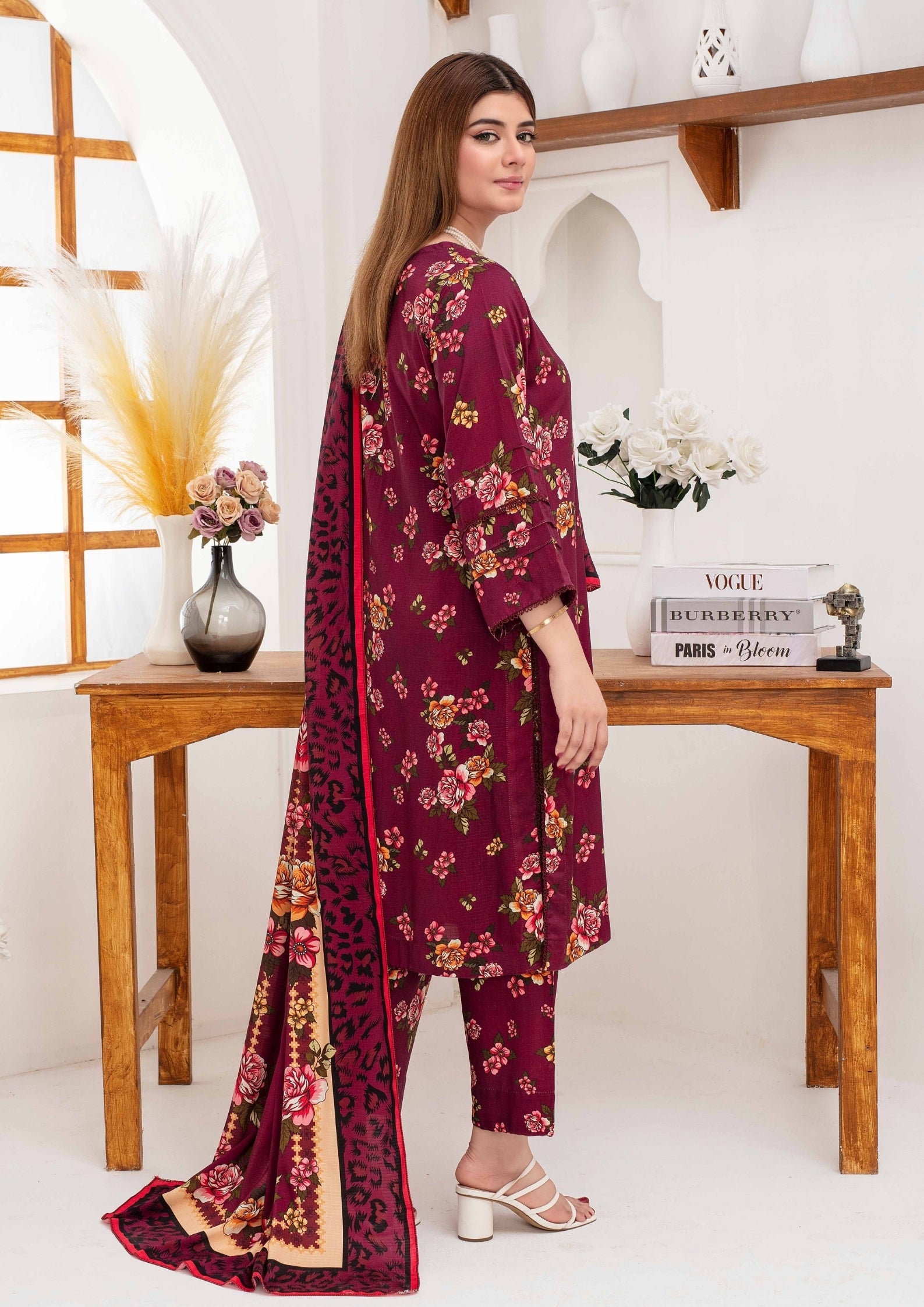 SHAFAQ - Unstitched 3-PCS Bana Dora Linen
