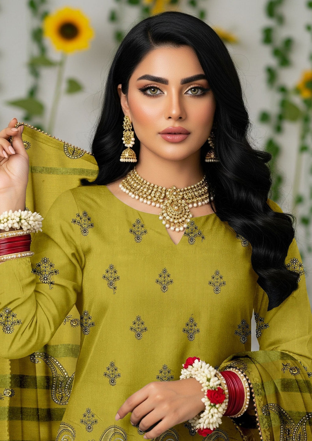 AINA - Unstitched Embroidered Dhanak