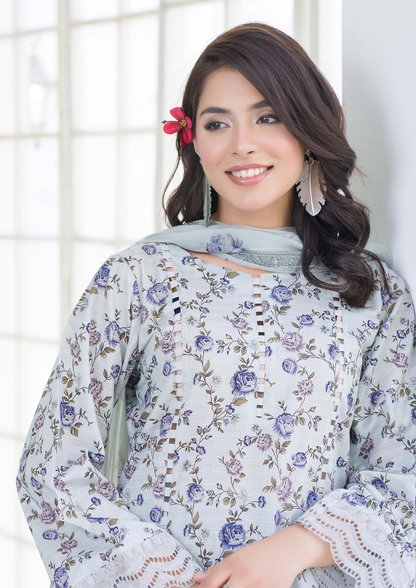 PEHNAWAA - Unstitched 3-Piece Digital Printed Lawn