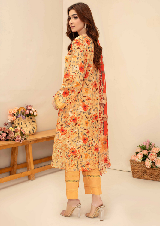 AQAS - Unstitched 3-Piece Digital Printed