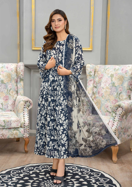 AROOHI - Unstitched 3-Piece Printed Lawn
