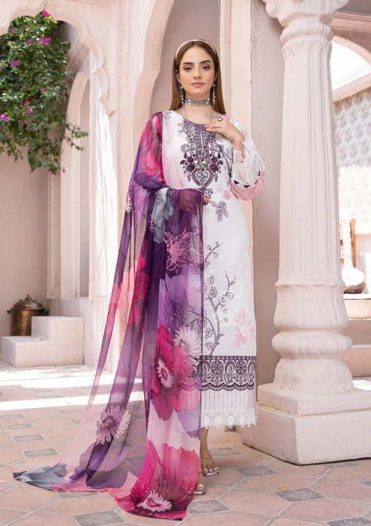 DHAGAY - Unstitched 3-Piece Embroidered Lawn