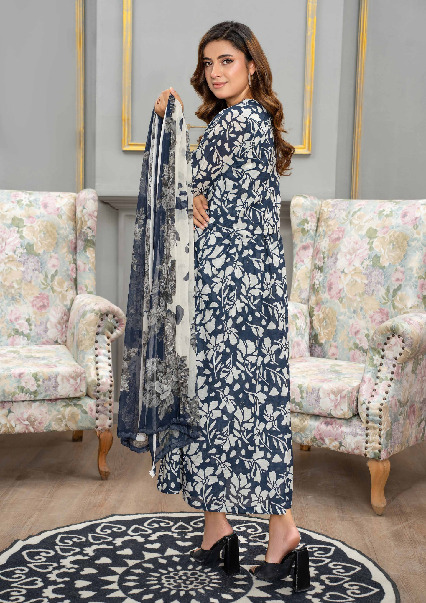 AROOHI - Unstitched 3-Piece Printed Lawn