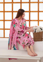 SHAFAQ - Unstitched 3-PCS Bana Dora Linen