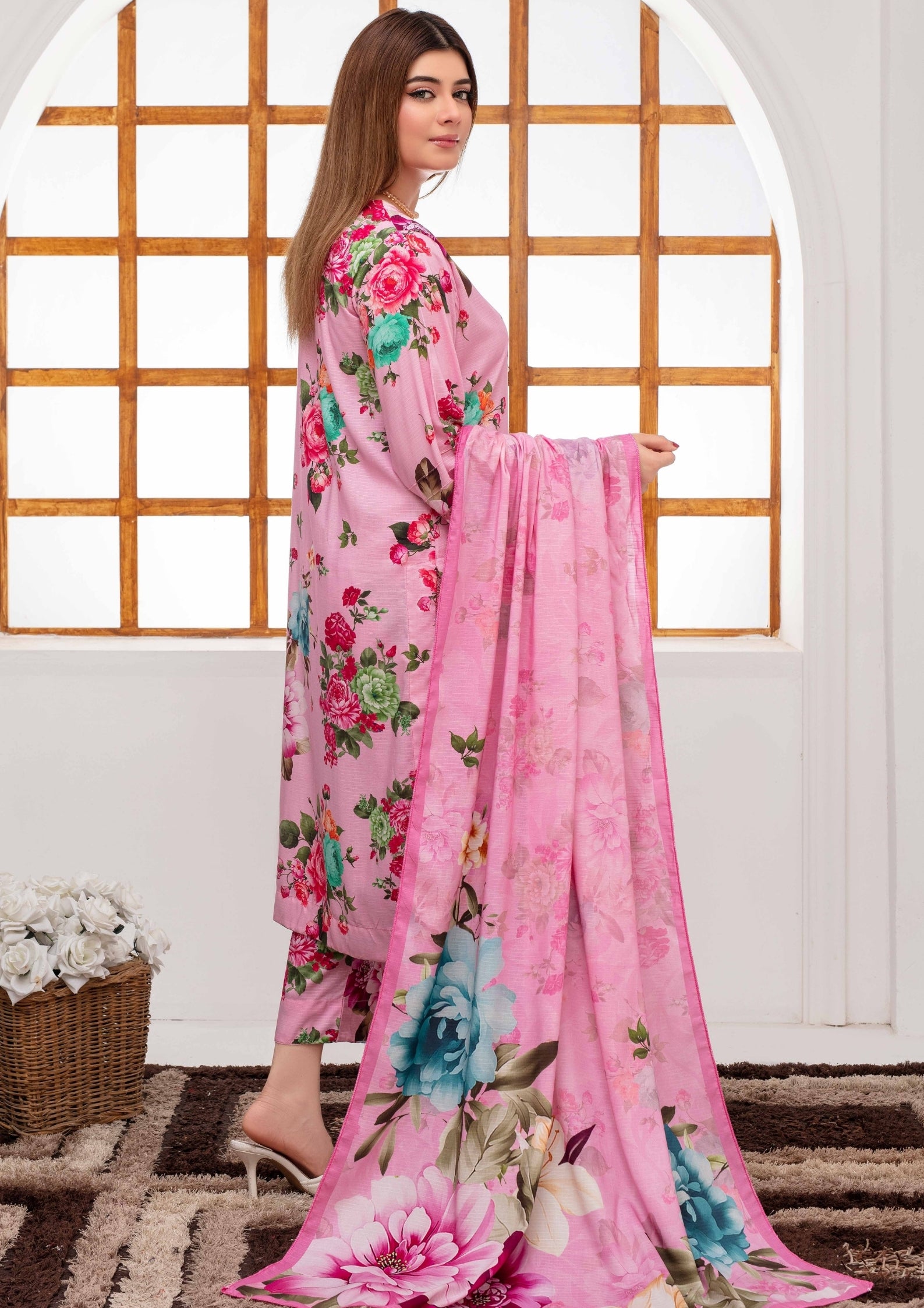 SHAFAQ - Unstitched 3-PCS Bana Dora Linen