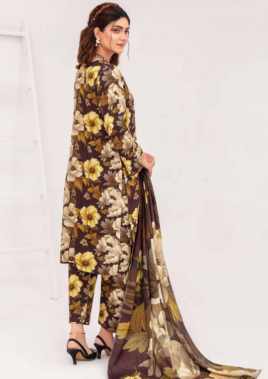 Meena - Unstitched 3-Piece Digital Linen