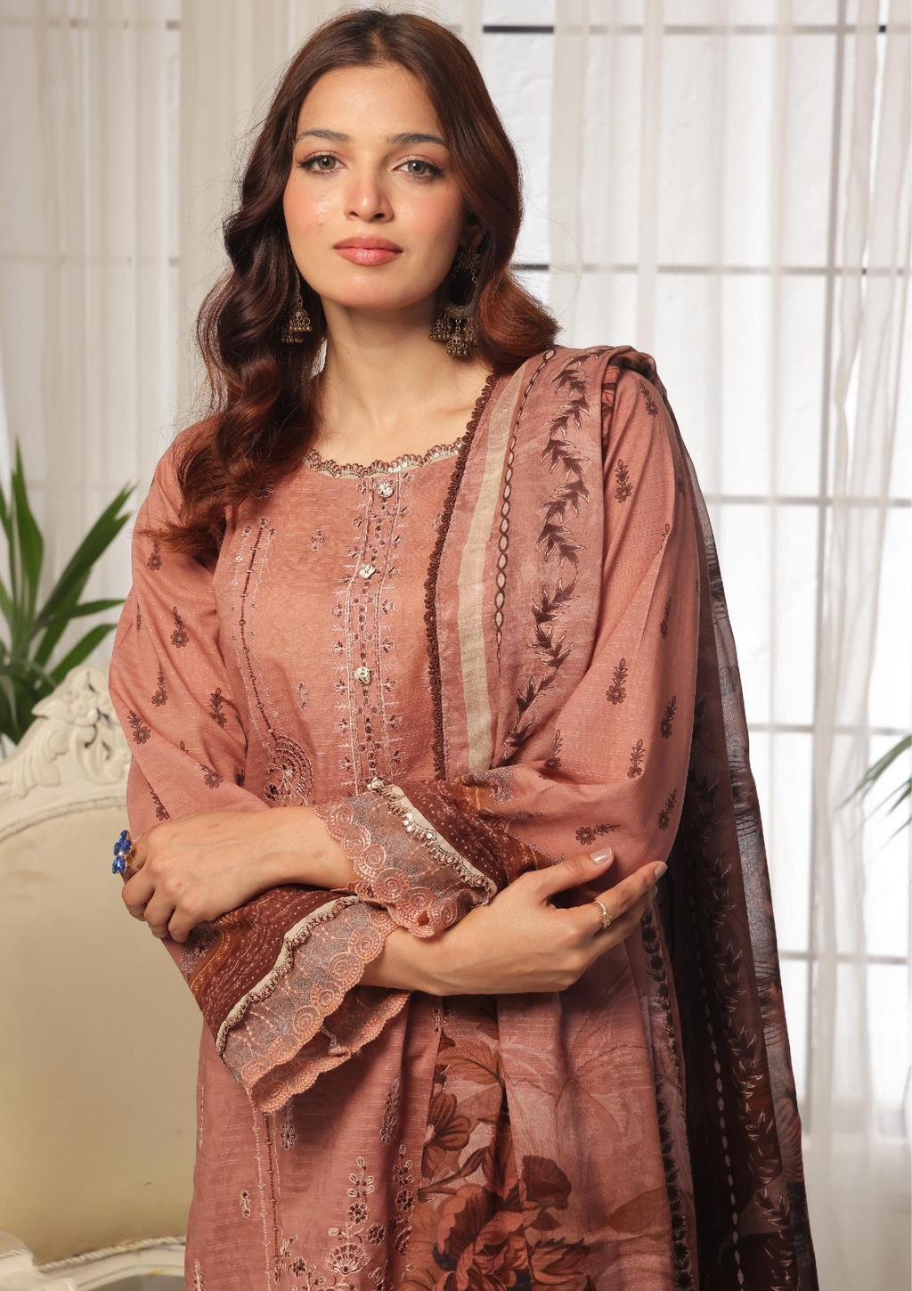 CHANDNI RAAT - Unstitched 3-Piece Bana Dora Digital Lawn