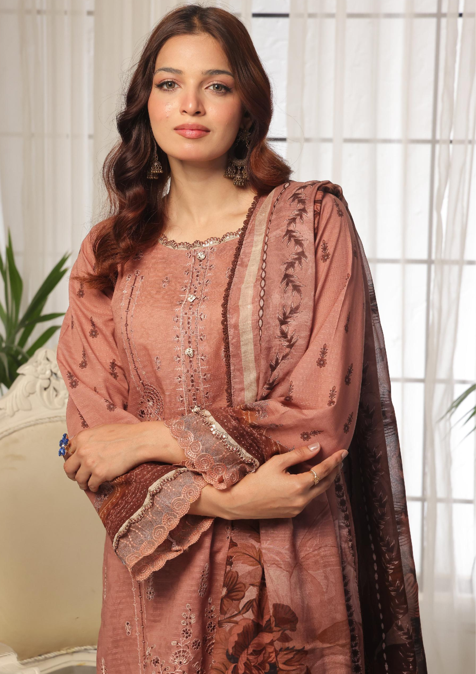 CHANDNI RAAT - Unstitched 3-Piece Bana Dora Digital Lawn