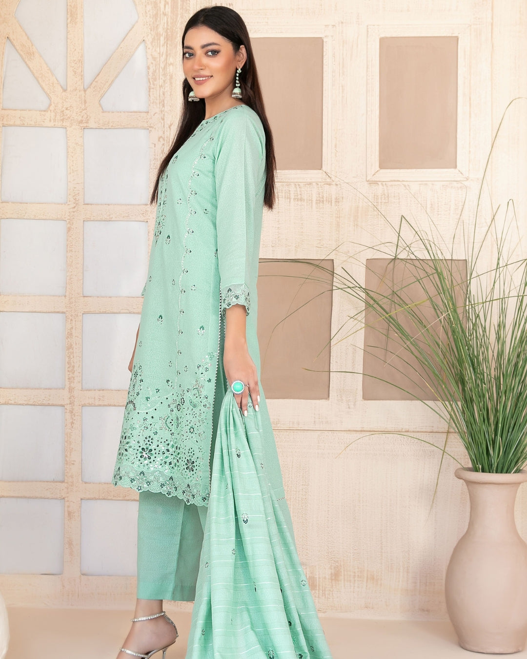 AYZEL - Unstitched Embroidered Karrandi