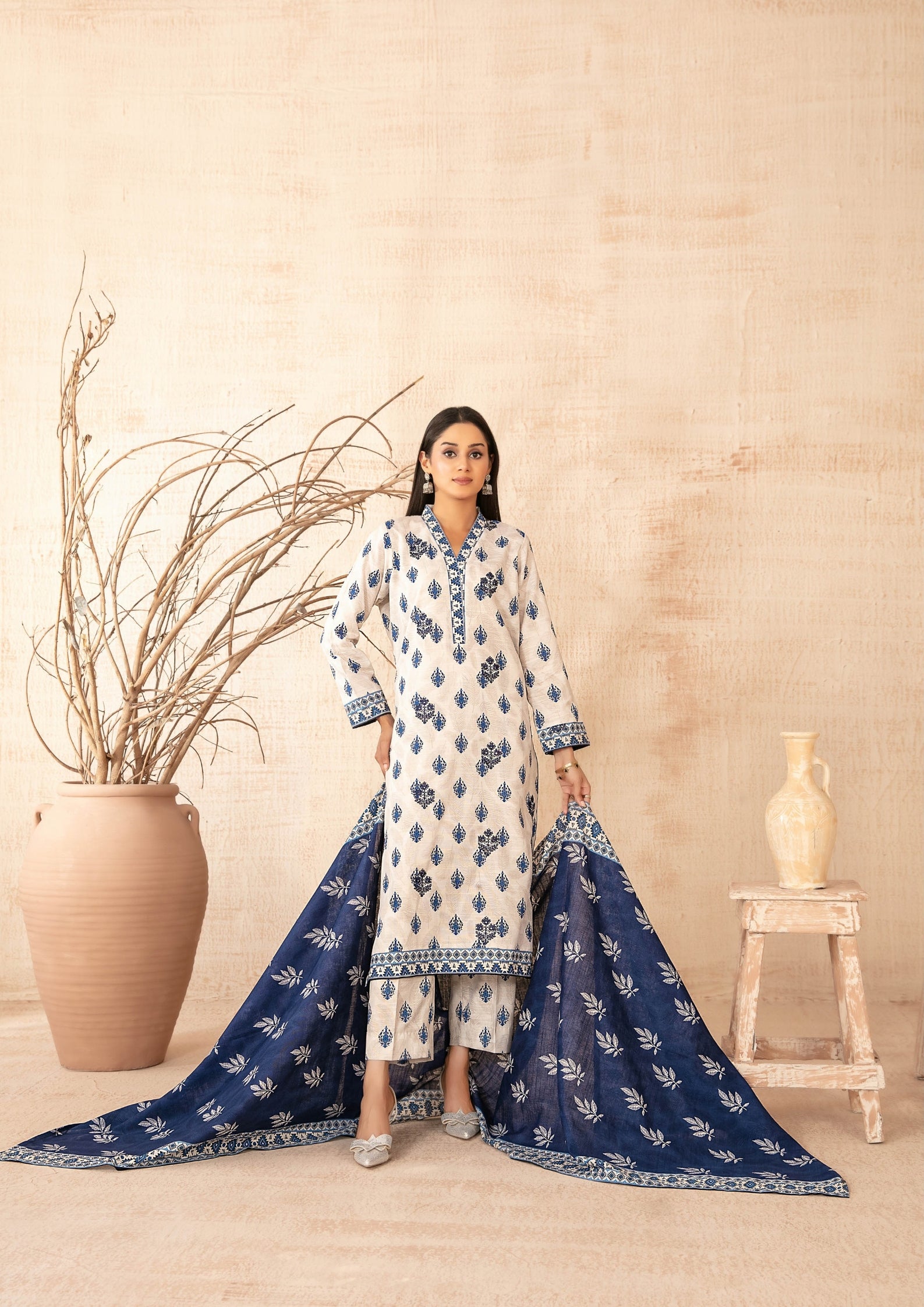ZIMAL - Unstitched Embroidered Khaddar