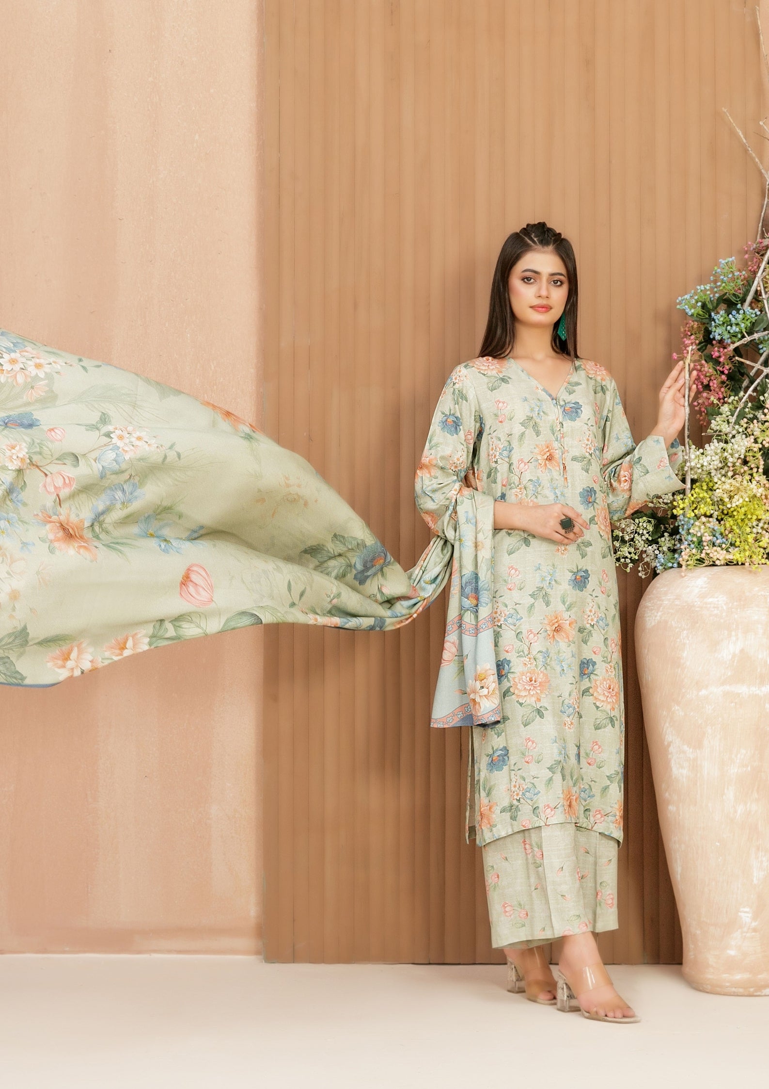 AFSANA - Unstitched Digital Printed