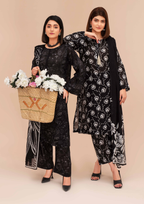 GULL E SIYAH - Unstitched 3-Piece Diigital Printed Lawn