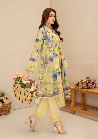 AQAS - Unstitched 3-Piece Digital Printed