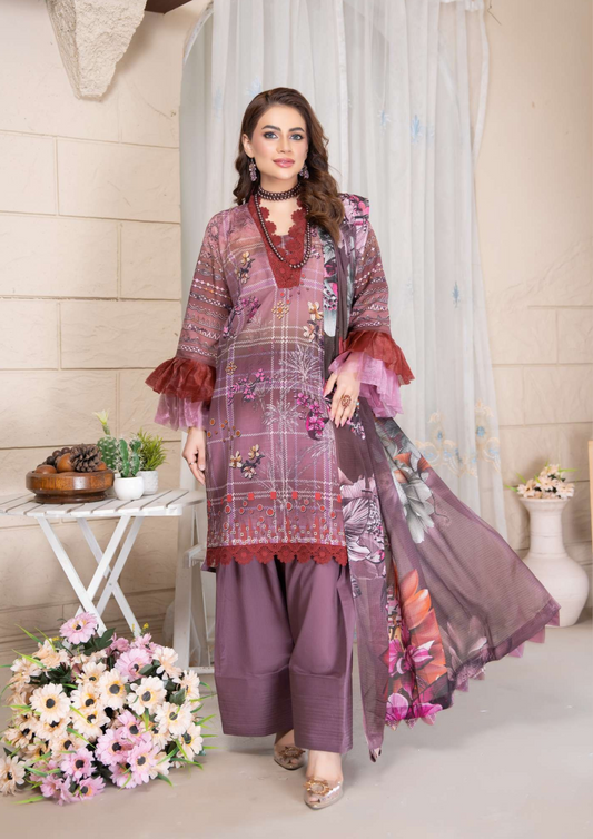 KAJAL - Unstitched 3-Piece Digital Lawn