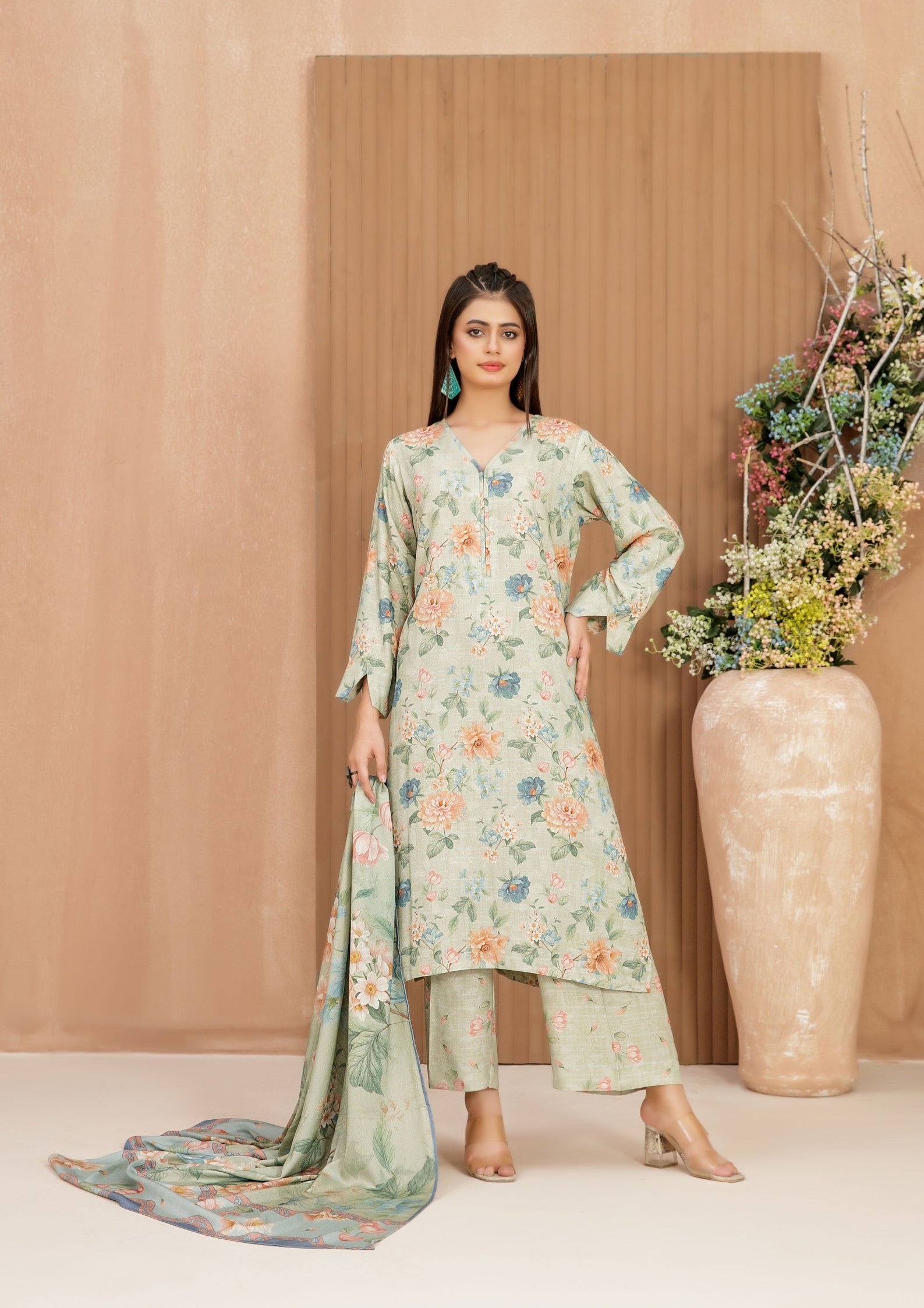 AFSANA - Unstitched Digital Printed