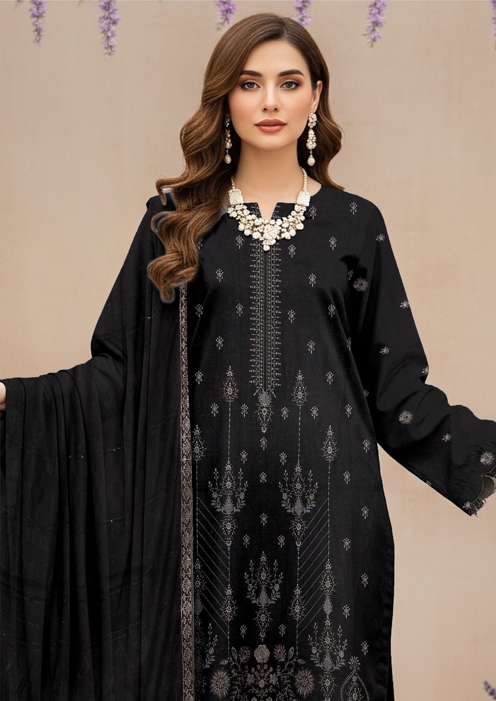 ZAHRA NOOR - Unstitched Chamki Dhanak