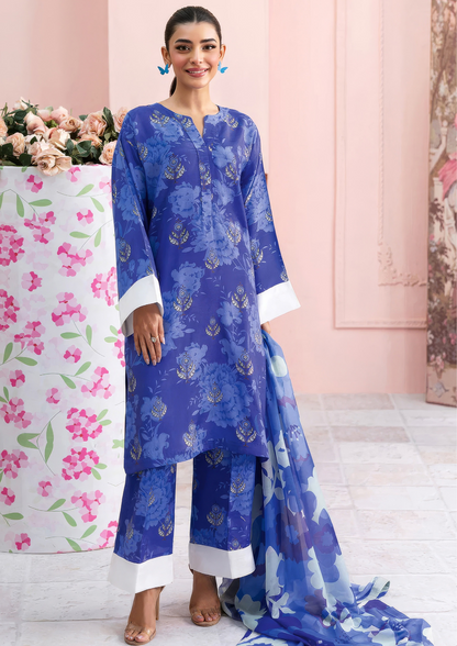 NAQSH-E-NAAZ - Unstitched 3-Piece Digital Bana Dora Lawn
