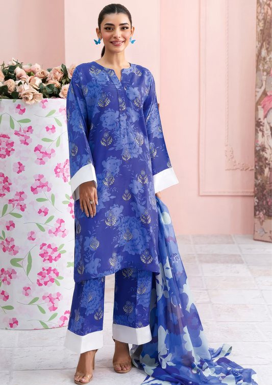 NAQSH-E-NAAZ - Unstitched 3-Piece Digital Bana Dora Lawn