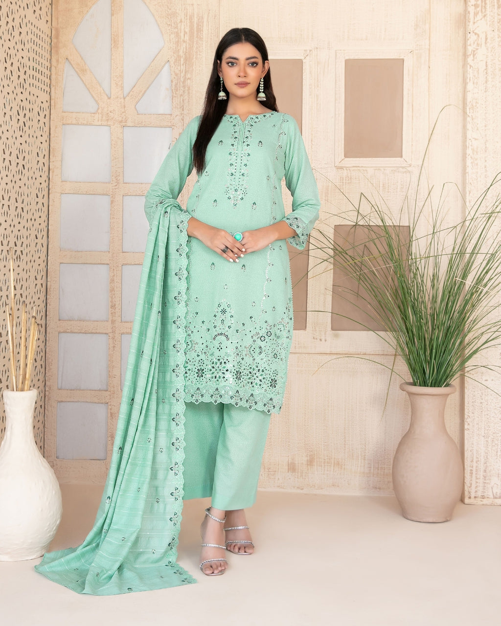 AYZEL - Unstitched Embroidered Karrandi