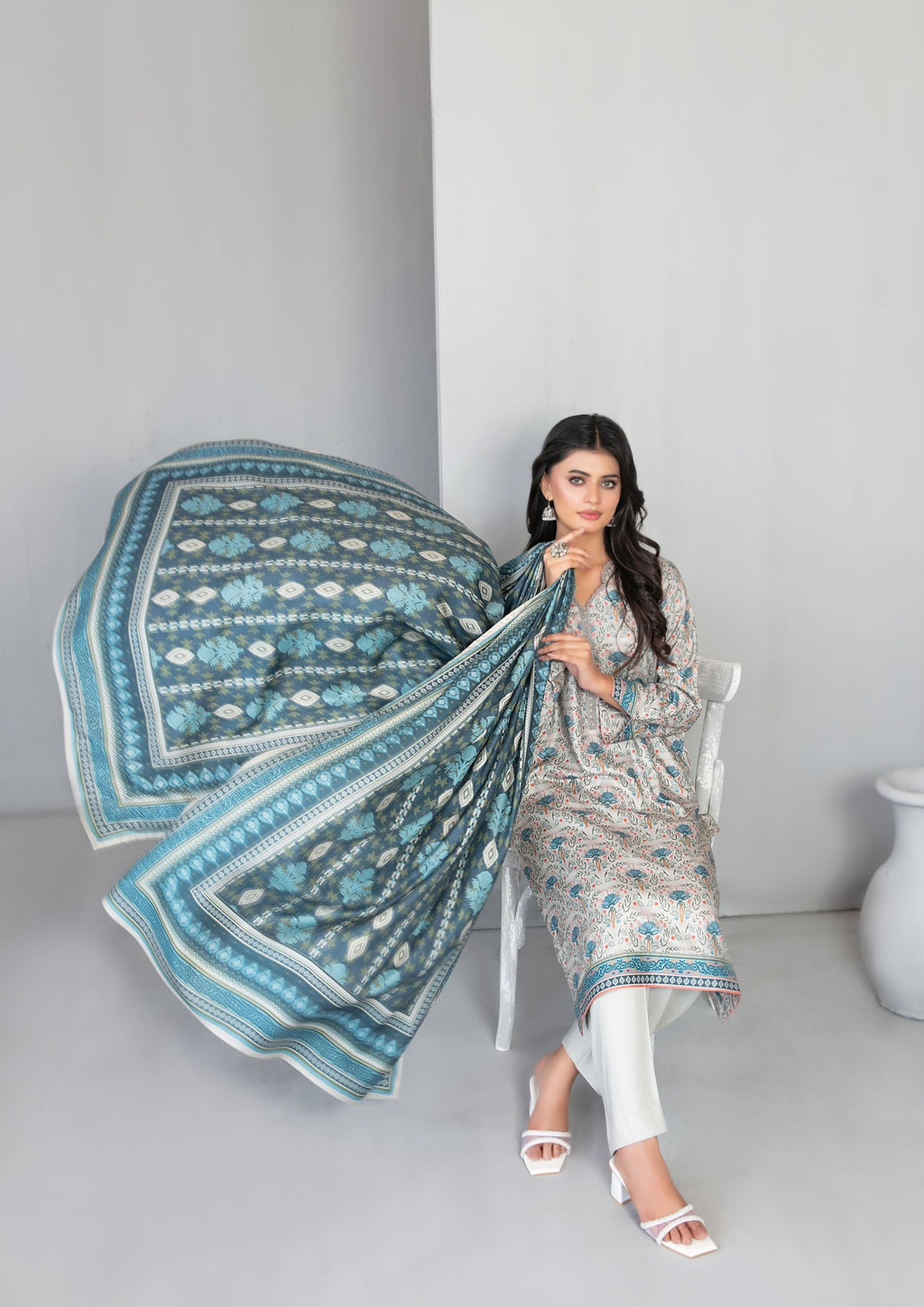 AFSANA - Unstitched Digital Printed Twill