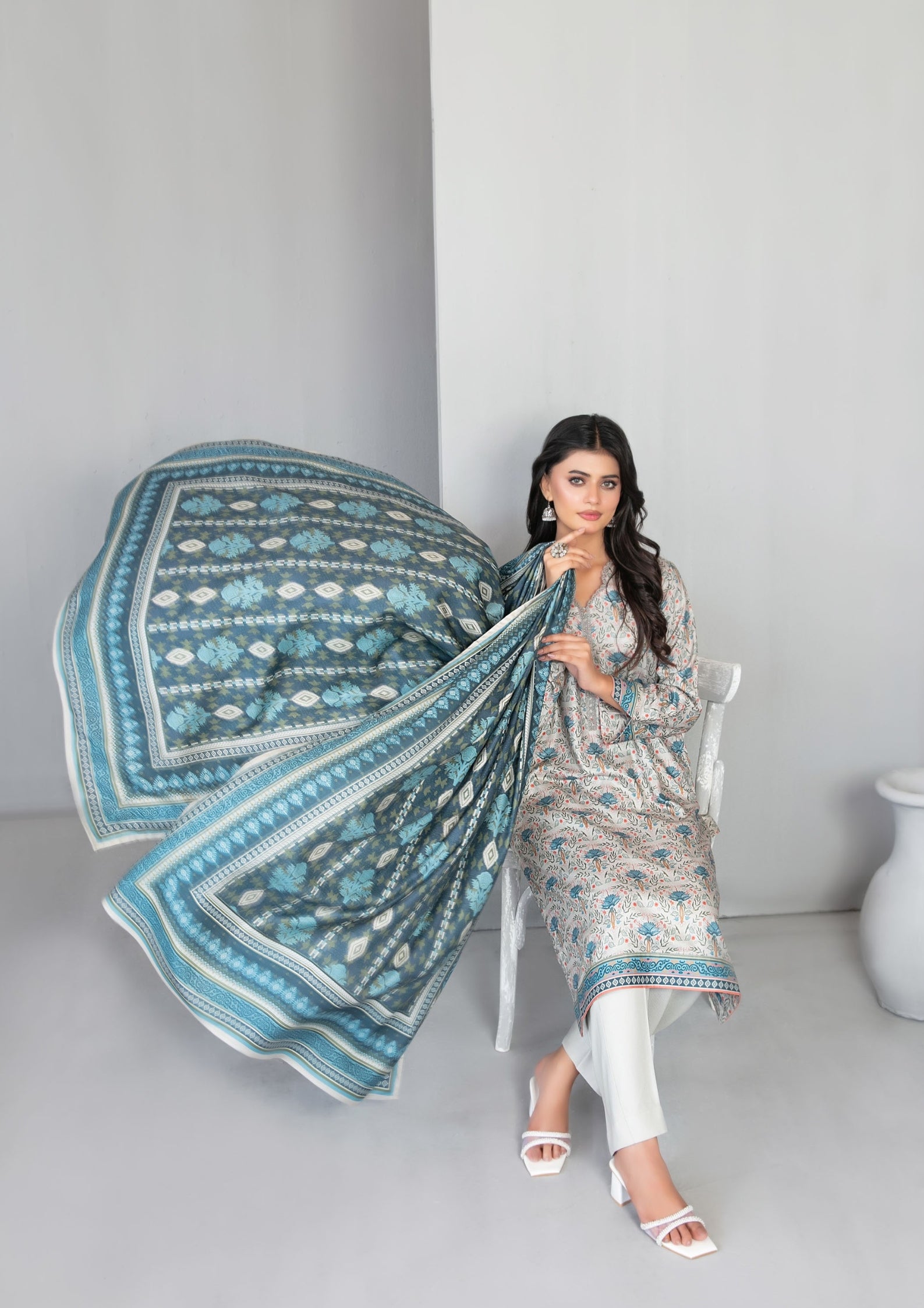 AFSANA - Unstitched Digital Printed Twill