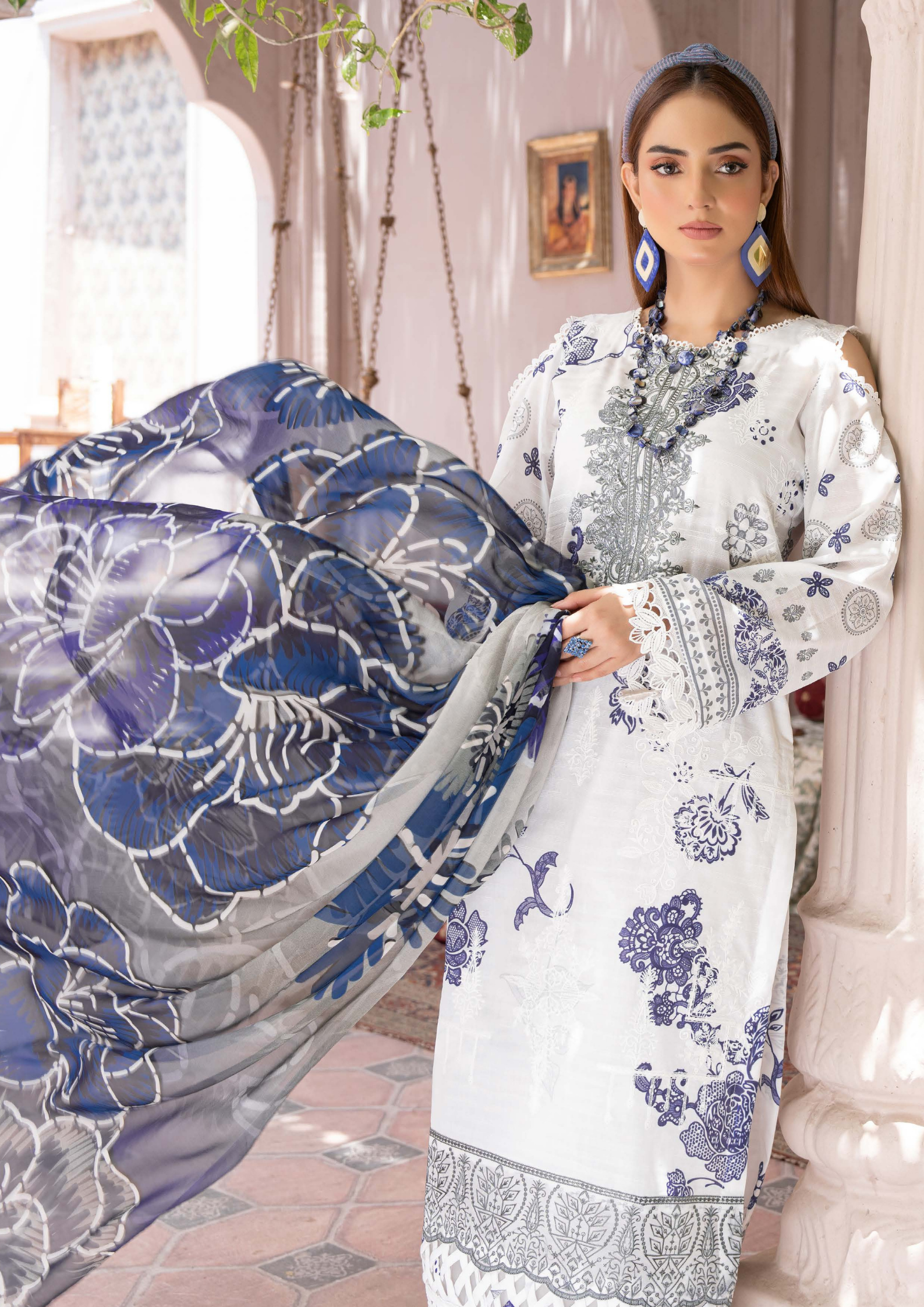 DHAGAY - Unstitched 3-Piece Embroidered Lawn