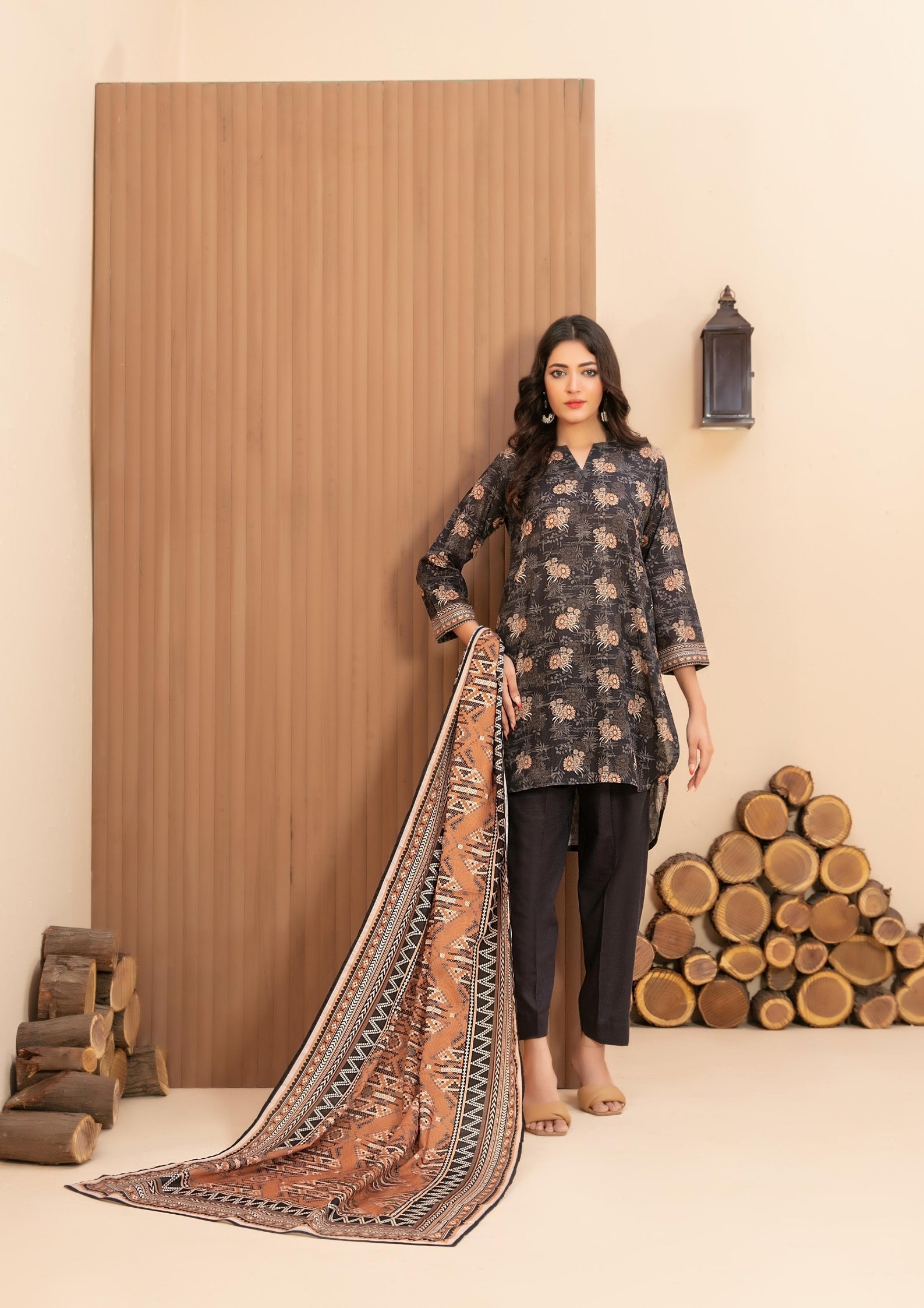 ZARQA - 3-PCS Unstitched Khaddar