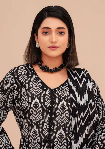 GULL E SIYAH - Unstitched 3-Piece Diigital Printed Lawn