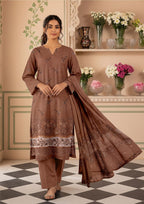 MORNI - Unstitched 3-PCS Embroidered Dhanak