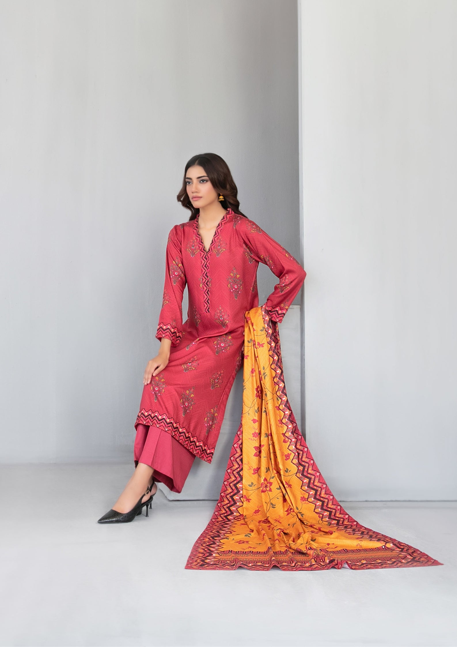 AFSANA - Unstitched Digital Printed Twill