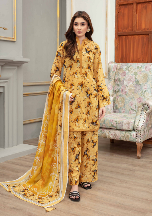 AROOHI - Unstitched 3-Piece Printed Lawn