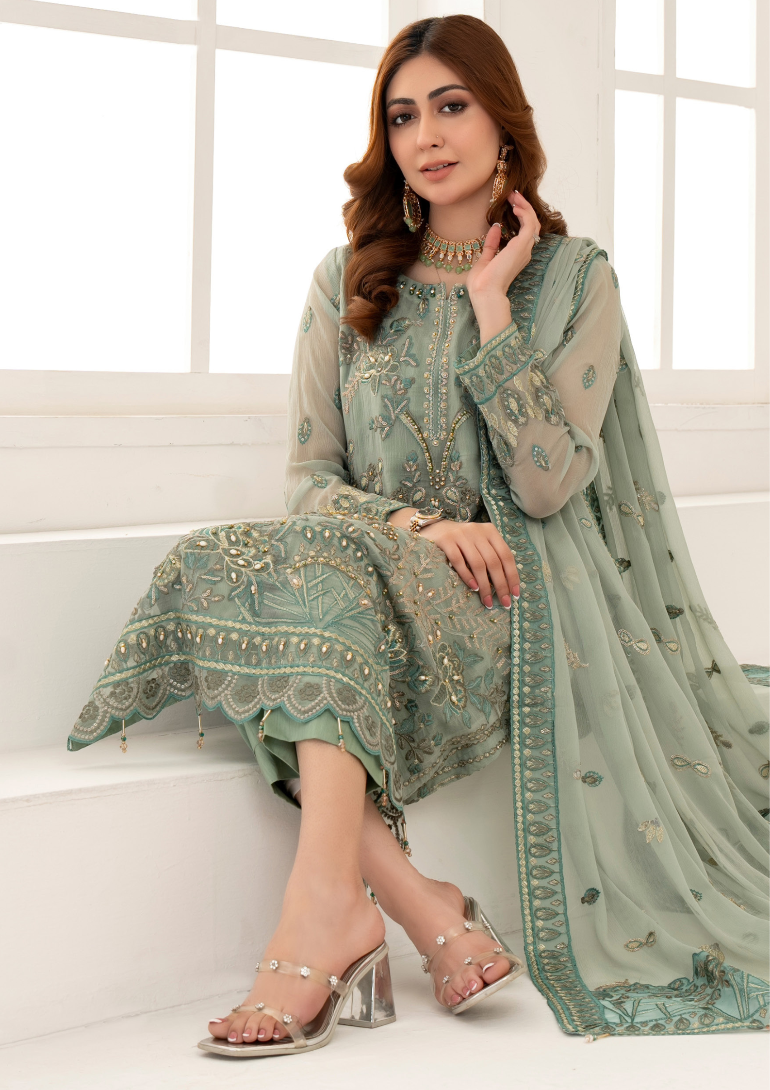 AFREEN - Semi Stitched Exclusive Chiffon