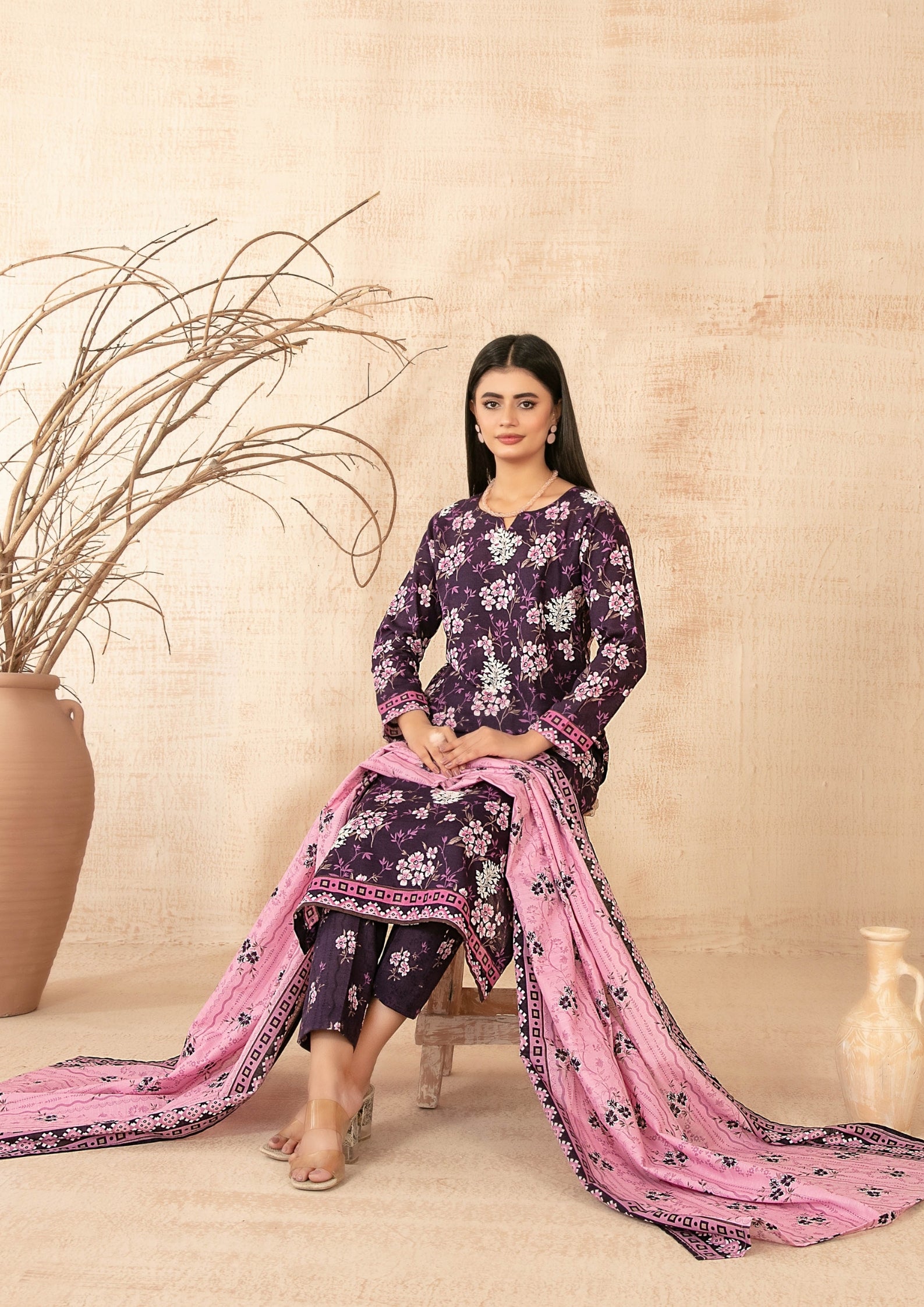 ZIMAL - Unstitched Embroidered Khaddar