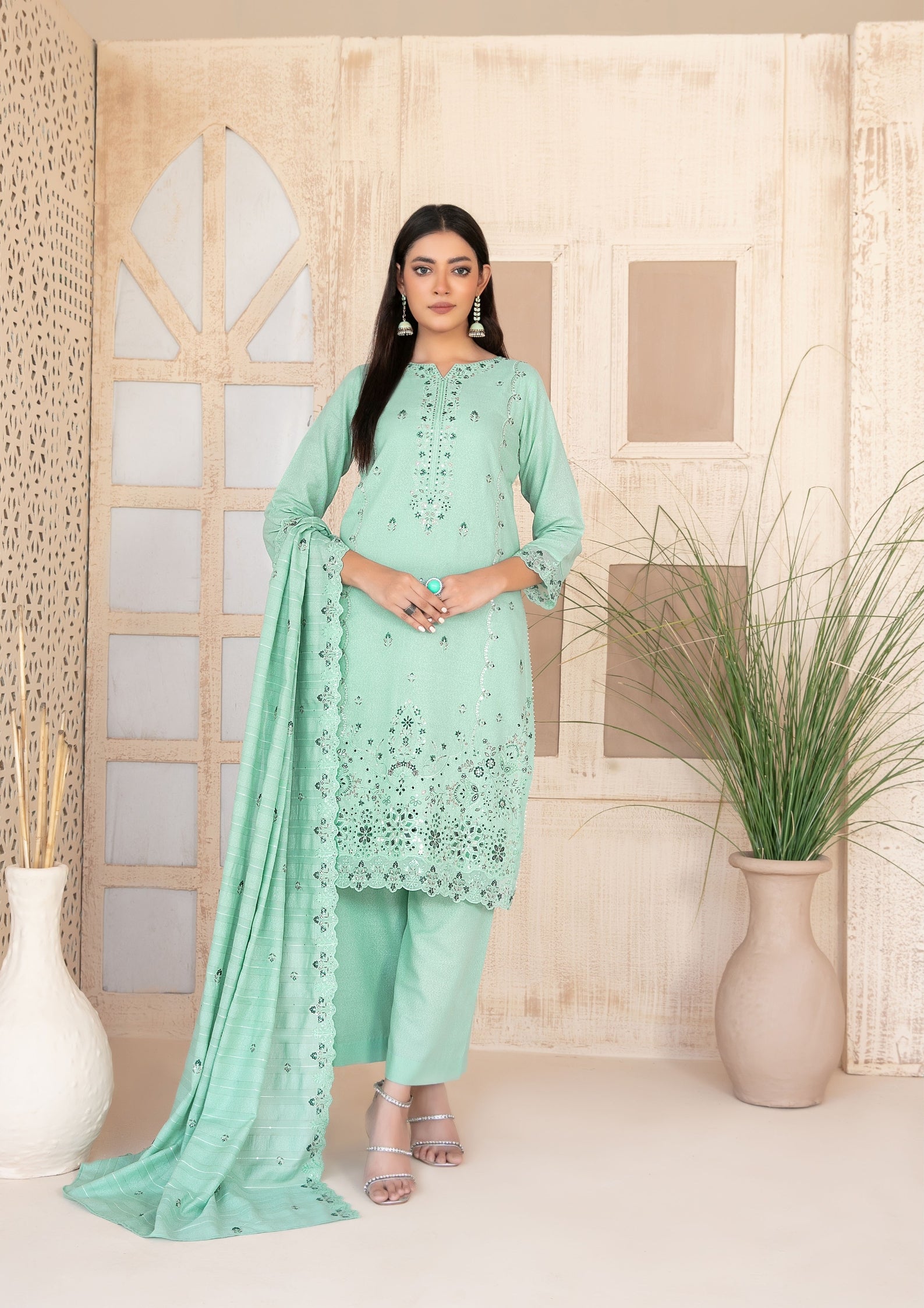 AYZEL - Unstitched Embroidered Karrandi