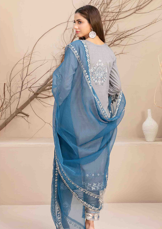 TWIST - Stitched 3-Piece Embroidered Digital Lawn