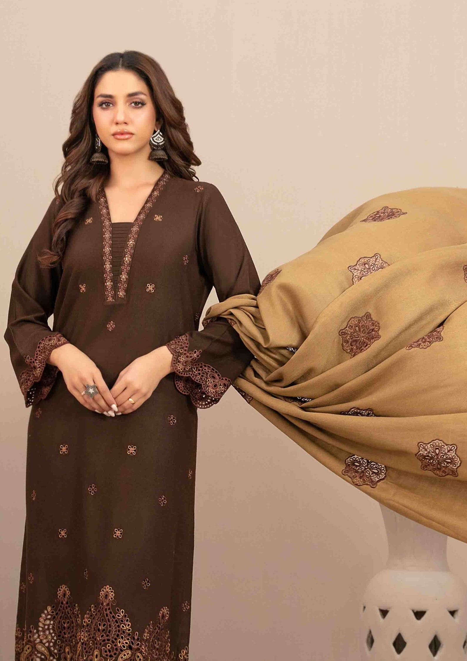 INAYA - Semi Stitched Embroidered