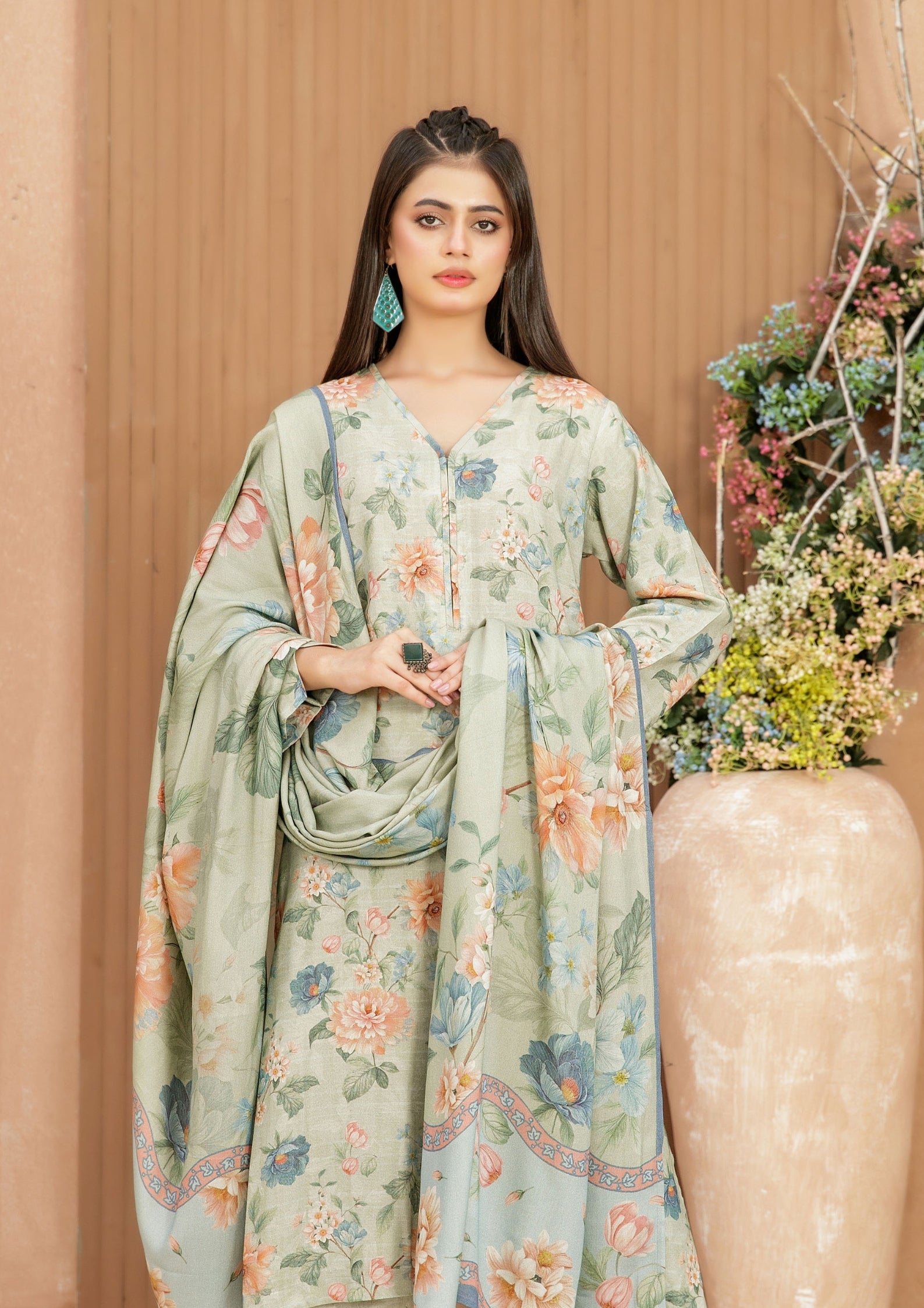 AFSANA - Unstitched Digital Printed