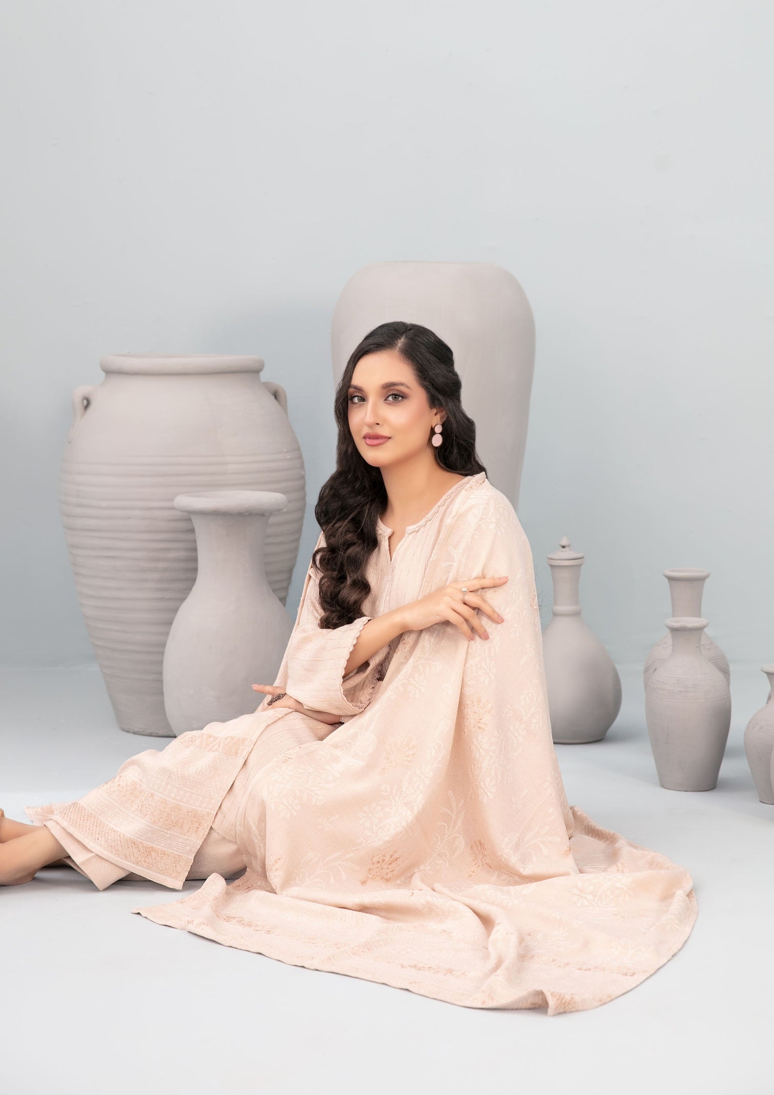 ANEZA - Unstitched Fancy Leather Peach