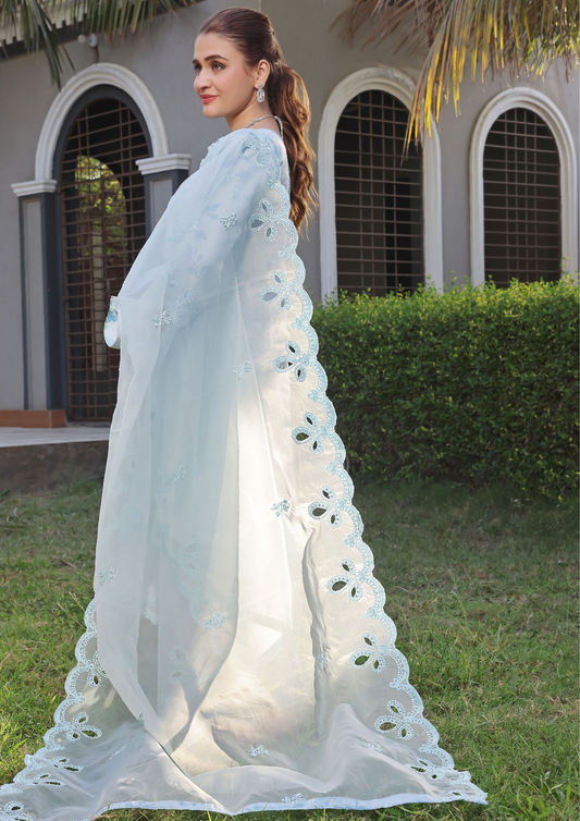 HAYA - Semi Stitched 3 - Piece Organza