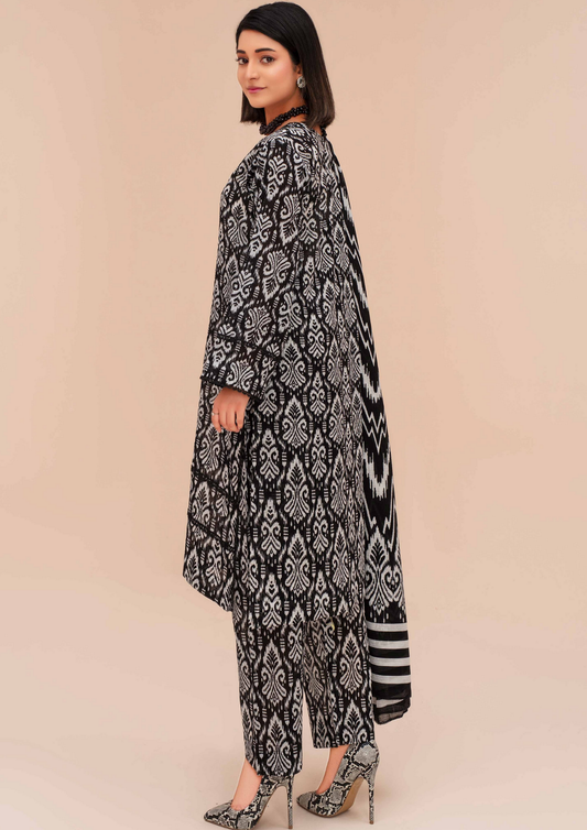 GULL E SIYAH - Unstitched 3-Piece Diigital Printed Lawn