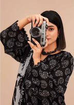 GULL E SIYAH - Unstitched 3-Piece Diigital Printed Lawn