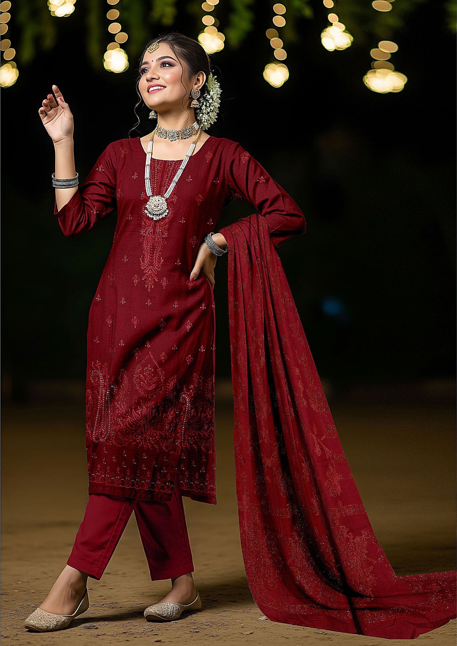 TABASSUM - Embroidered Dhanak