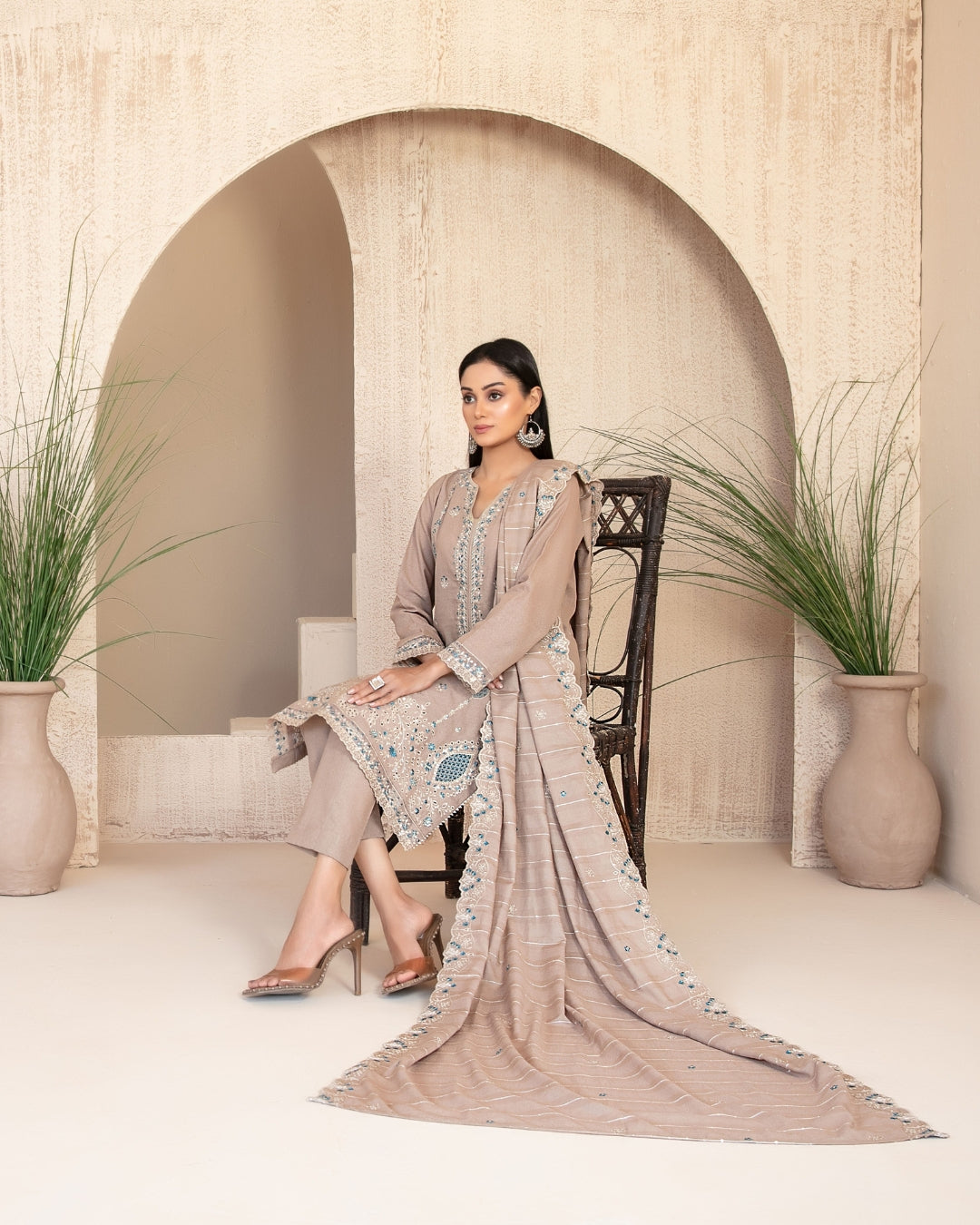 AYZEL - Unstitched Embroidered Karrandi