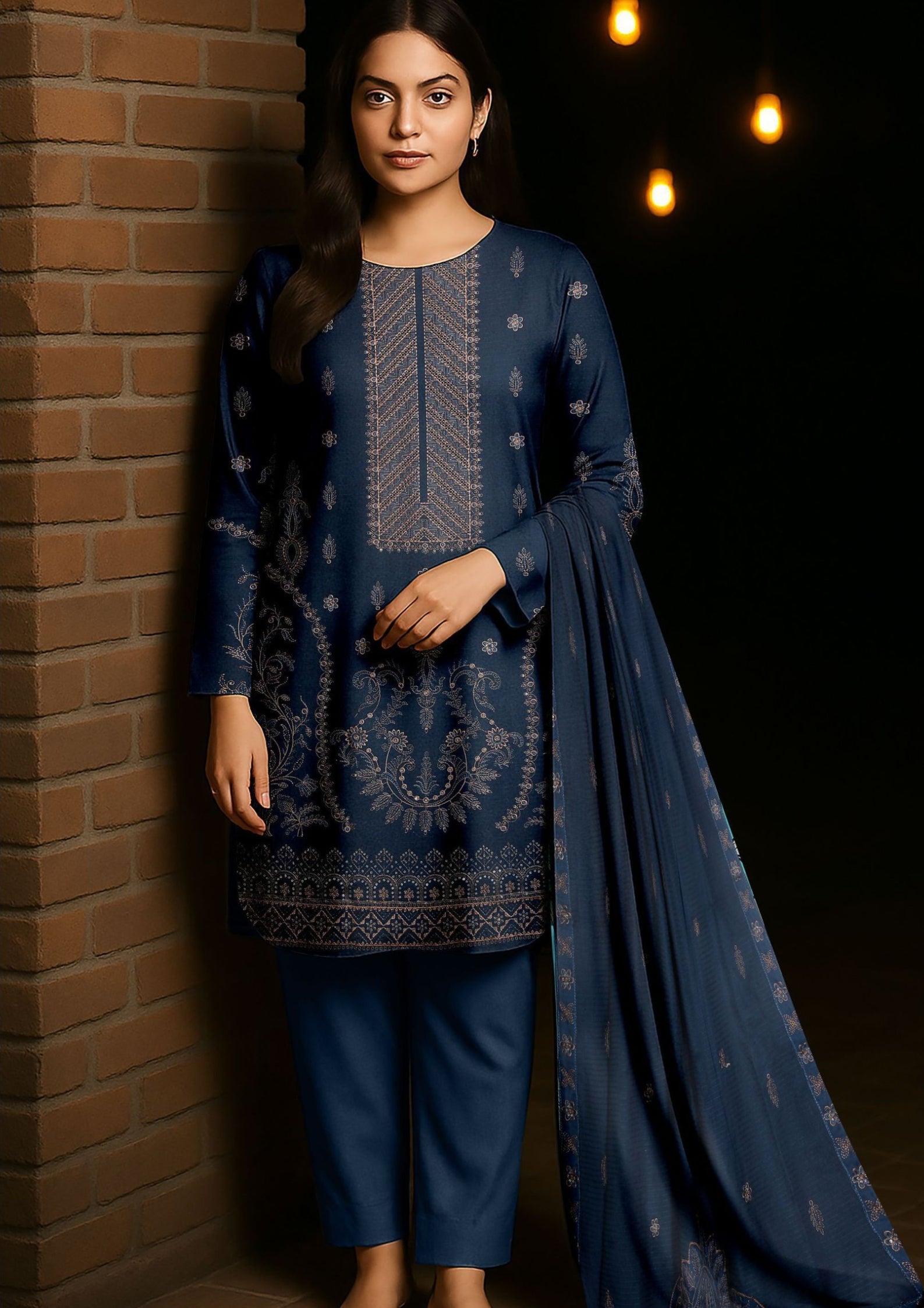 Shabnam - Unstitched 3-Piece Exclusive Dhanak