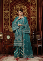 MEHRUNISSA - Unstitched 3-Piece Embroidered Organza